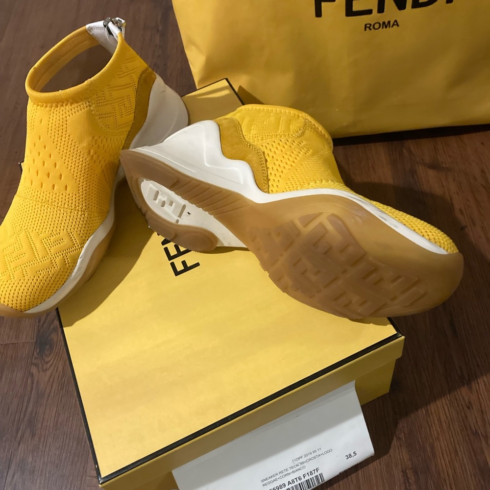 Fendi sneakers comes with box and bag only worn twice